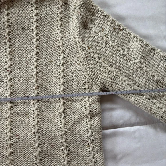 Dressbarn Textured Cream Turtleneck Sweater - Picture 4 of 5